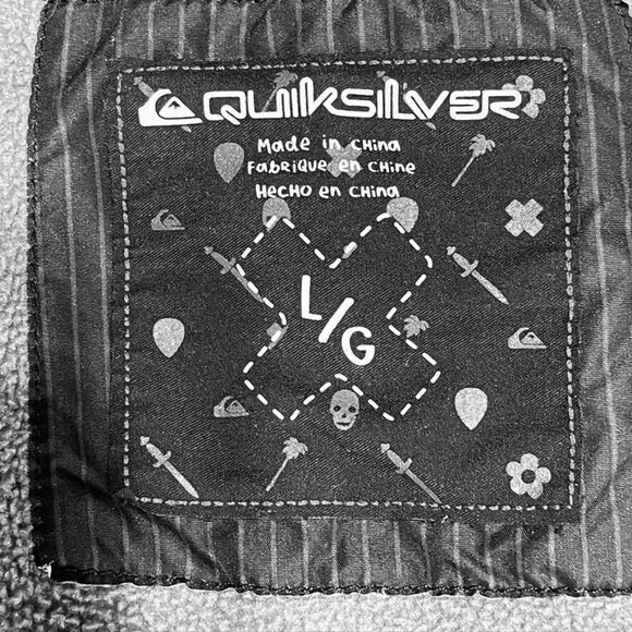 Quiksilver Mens Black Soft Shell Jacket Size Large With Zipper Closure & Soft Fl - Picture 10 of 12